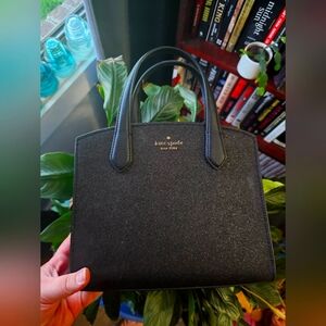 Kate Spade Black Glitter Satchel Crossbody